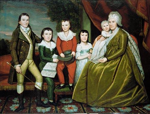 Ralph Earl Earl Ralph Mrs Noah Smith And Her Children Norge oil painting art